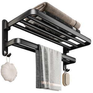 <b>Bathroom</b> Storage Rack Perforated Free Space Aluminum Towel Toilet Hardware Pendant - Product Image 1