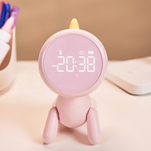 EGOGO-Horloge intelligente <span class=keywords><strong>licorne</strong></span> pour chambre à coucher, veilleuse, veilleuse, affichage numérique, réveil, sieste, horloge de bureau électronique mignonne - Product Image 6