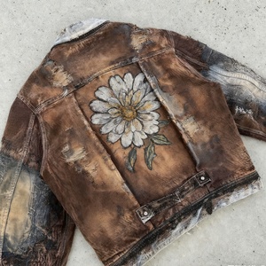 Chaqueta Vaquera de Alta Calidad para Hombre, Algodón Orgánico, Transpirable, Cómoda, Tejido Lavado Vintage, Fabricante de Chaquetas Personalizadas - Product Image 3