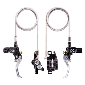 <span class=keywords><strong>Frein</strong></span> à disque hydraulique pour vélo, acier inoxydable, mécanique, de 180 mm à 220 mm, quatre pistons, pour vélo avant et arrière, léger, modèle XII - Product Image 1