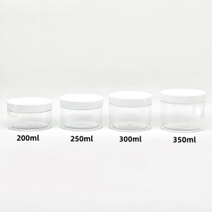 Transparent Plastic Bottle 300ml Wide Mouth Airtight Storage <b>Container</b> For Nuts Grains Snacks Honey - Product Image 1
