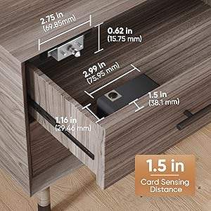 דלת מוסתרת מנעול ארון בלתי נראה חכם עם אפליקציה נגד גניבת שליטה מרחוק נגד גניבת אבטחה עבור משרד הבית - Product Image 4