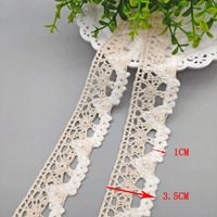 Garniture en dentelle au crochet en fil de coton fantaisie pour vêtements, accessoires de garniture en dentelle au crochet pour rideaux textiles