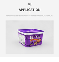 3.8L forme carrée IML PLASTIC Container seau de stockage de biscuits seau d'emballage pour crème glacée