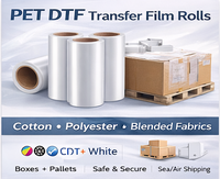 Rouleau de film DTF PET mat simple face de 45 cm avec pelage à froid pour impression textile