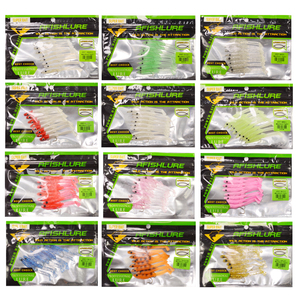 Esca in <span class=keywords><strong>Silicone</strong></span> morbida anguilla 65mm 1.5g 8 pz/borsa PVC artificiale spigola esca con gancio singolo - Product Image 6