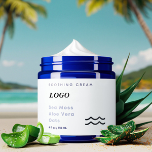 Crème hydratante pour le <span class=keywords><strong>visage</strong></span> et le corps à absorption rapide de marque privée crème naturelle à la mousse de mer à l'<span class=keywords><strong>aloe</strong></span> <span class=keywords><strong>vera</strong></span> et à l'avoine pour peaux sèches et eczéma - Product Image 5