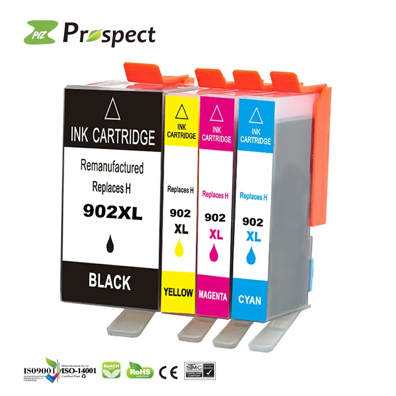 Vooruitzicht 902XL 902 906 Xl 906XL Premium Kleur Compatible Inkjet Cartridge Voor HP902 Voor Hp Officejet Pro 6968 6970 printer