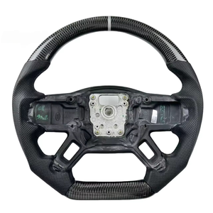 Volant en fibre de carbone forgé à fond plat personnalisé pour Land Rover Discovery 5 Defender 36 2016 2017 2018 2019 2020 2021 <span class=keywords><strong>2022</strong></span> - Product Image 5