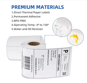 Công ty tùy chỉnh logo A6 nhựa vận chuyển giấy gửi hàng dán 4x6 inch nhiệt địa chỉ mã vạch nhãn cán bao bì ghi nhãn - Product Image 5