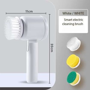 Multi-functional Cleaning <b>Brush</b> for Kitchen Bathroom Toilet Wireless Handheld <b>Power</b> Scrubber with Replaceable <b>Brushes</b> - Product Image 5