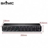 Carte son externe USB AOSHEN/OEM 4i4, 4 entrées/sorties, interface audio professionnelle de studio, 96 kHz 24 bits, Au 404-K Music