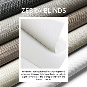 SAMADHI Custom Smart Automation Built-In Electric Window Roller Zebra Blinds Motorized Curtains Cordless Blind - Product Image 6