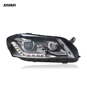 ไฟหน้า LED Jushun สำหรับรถยนต์ Volkswagen Magotan B7 ปี 2012-2016 เลนส์เลเซอร์คุณภาพสูง พร้อมไฟ DRL และไฟเลี้ยว - Product Image 1