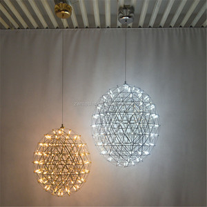 Moderne SS hall de <span class=keywords><strong>l</strong></span>'hôtel star LED lustre oeuf forme ovale pendentif lumière - Product Image 3