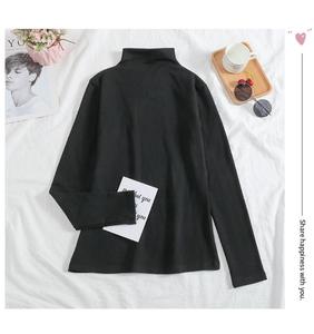 <span class=keywords><strong>T</strong></span>-<span class=keywords><strong>shirt</strong></span> à manches longues en velours pour <span class=keywords><strong>femme</strong></span>, coupe ajustée décontractée, couleur unie, version coréenne, automne-hiver, épaisseur optionnelle - Product Image 6