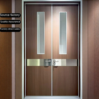 Porte de salle blanche en aluminium et bois sur mesure pour hôpital, résistante à l'humidité, aux acides et aux alcalis, insonorisée, pour blocs opératoires et cabinets médicaux