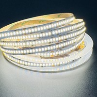 Bande LED CCT 3000K+6000K DC12V 24V SMD 2835 240 LED/m IP20 Largeur 10mm PCB Cuivre 10W Rouleau de 10m Bandeaux LED Intelligents Dimmables