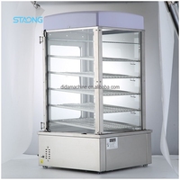 Vitrine chauffante électrique professionnelle en acier inoxydable pour pains et aliments, avec fonction vapeur, modèle vertical