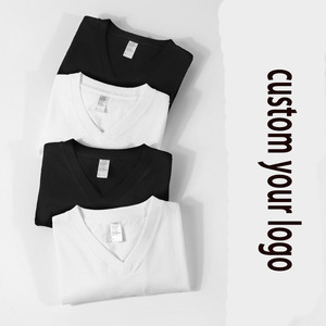 <span class=keywords><strong>T</strong></span>-<span class=keywords><strong>shirt</strong></span> en gros personnalisé à <span class=keywords><strong>col</strong></span> en <span class=keywords><strong>V</strong></span> – Imprimez votre photo ou logo – Haut <span class=keywords><strong>blanc</strong></span> pour <span class=keywords><strong>homme</strong></span> - Product Image 3