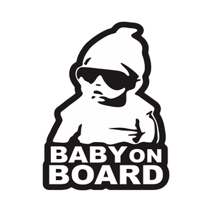 Accesorio de ventana autoadhesivo para bebé a bordo con logotipo de garantía de 1 año y tipo de letra - Product Image 1