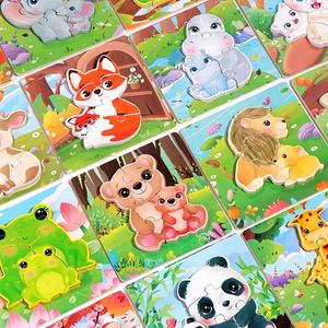 Nouveau puzzle en bois 3D pour enfants, animaux de dessin animé, tridimensionnel, mignon, puzzle parent-enfant, jouets éducatifs précoces pour garçons et filles - Product Image 3