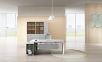Bureau de travail convertible haute densité, écologique, design moderne et minimaliste, accessoires résistants à la corrosion, grand rangement