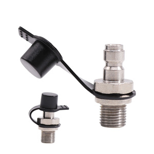 8 мм Мужской быстрое подключение головки обратный клапан в одну сторону содействия нержавеющая сталь заполните ниппель комплект с масляный фильтр экран - Product Image 1