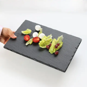 Planche à fromage <span class=keywords><strong>rectangulaire</strong></span> noire personnalisée 12x25cm <span class=keywords><strong>plat</strong></span> classique <span class=keywords><strong>en</strong></span> pierre d'<span class=keywords><strong>ardoise</strong></span> avec gravure pour les fêtes - Product Image 5