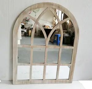 Wholesale french wooden mirror wood frame large floor length vintage full body arch mirror full length