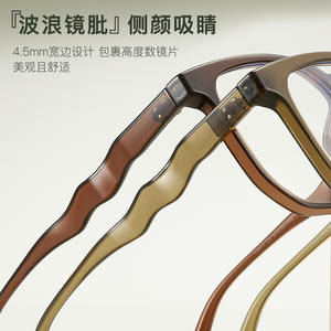 กรอบแว่นตา Danyang ขนาดใหญ่ อะคริลิคเต็มกรอบ ป้องกันแสงสีฟ้า รุ่น Y6617 ดีไซน์ทรงสี่เหลี่ยมผืนผ้า สำหรับทุกเพศ - Product Image 3