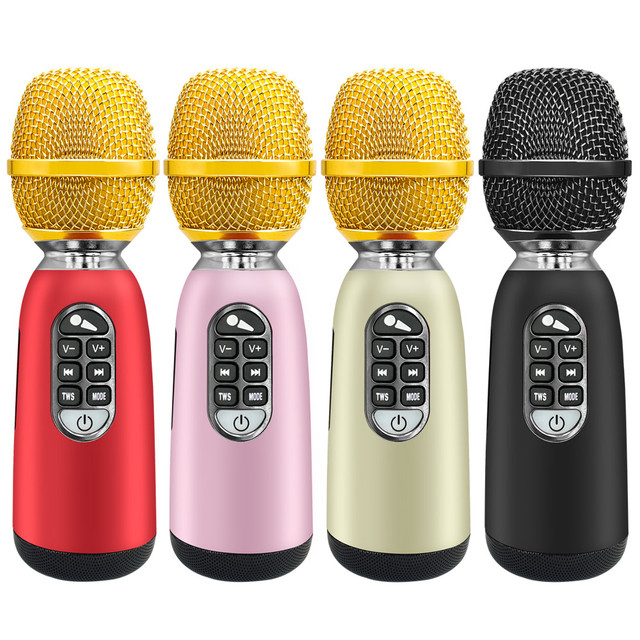 LCJ L-1238 20W Type C Hand Held Wireless Noise Cancelling Plastic Lightweight Children Kids Karaoke Microphone Speaker 5000mAh