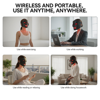 Masque facial LED infrarouge à lumière rouge pour la beauté à domicile, sans fil, avec étiquette privée personnalisée 510K