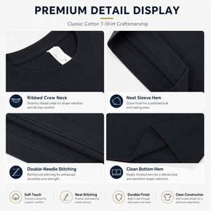 T-shirt da uomo in cotone premium oversize resistente, casual, con stampa grafica personalizzata <span class=keywords><strong>Z</strong></span> Oversize 230G, serigrafia blu - Product Image 3