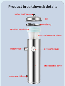 Purificateur d'eau à ultrafiltration pour toute la maison, haute capacité 10000 LPH, en acier inoxydable résistant au PVDF, auto-nettoyant - Product Image 5