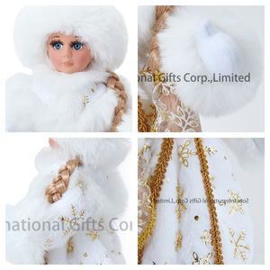 Muñeca Rusa Tradicional Hecha a Mano de Plástico y Fibra para Navidad y Año Nuevo, Azul Plateado, Muñeca de Nieve Rusa <span class=keywords><strong>Snegurochka</strong></span> - Product Image 5