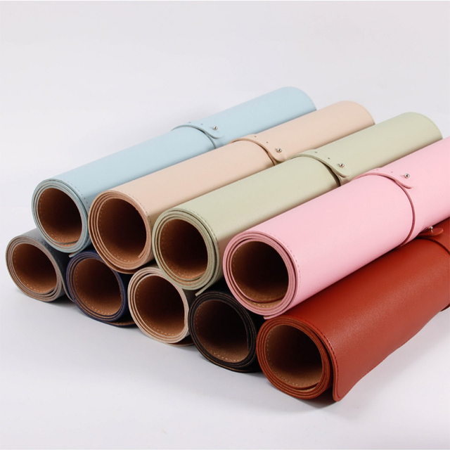 Leather Desk Pad Protector with Natural Cork PU Leather Non-Slip Office Table Mat Large Desk Mat Waterproof Desk Blotter Pad