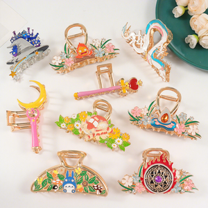 Pinces à cheveux d'anime japonais Hayao Miyazaki, accessoires pour cheveux Spirited Away, Totoro, le château mobile de Hauru, pinces à cheveux requin - Product Image 6