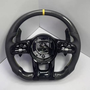 Volant en fibre de carbone personnalisé pour Mercedes <span class=keywords><strong>Maybach</strong></span> S580 <span class=keywords><strong>S560</strong></span> S600 Classe S W222 W223 Classe C Design sportif Haute qualité - Product Image 5