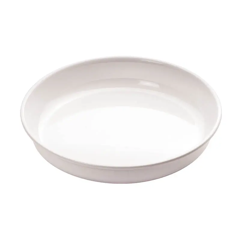 9/10/11/12 Zoll Deep Plate Round Tray Kunststoff Serviert ablett White Melamine Food Plates