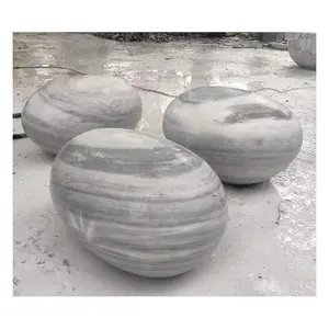 Hot Sale Outdoor Garden Large Cobbles Stone Decorative Artificial Rocks Natural Color Pebble Cobbles