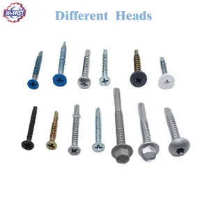 SS304 410 Stainless Steel Modified Phillips Truss Wafer Head Tek Roofing Self Drilling Screws For Sheet Metal