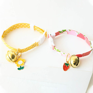 Collar personalizado de animales pequeños para gatos, bonito collar de poliéster para mascotas con colgante de campana de Metal y hebilla de seguridad para perros y cachorros - Product Image 3