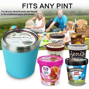 Contenedor <span class=keywords><strong>de</strong></span> helado aislado <span class=keywords><strong>de</strong></span> doble pared <span class=keywords><strong>de</strong></span> acero inoxidable, termo enfriador, almacenamiento <span class=keywords><strong>de</strong></span> <span class=keywords><strong>alimentos</strong></span>, taza <span class=keywords><strong>de</strong></span> pinta <span class=keywords><strong>de</strong></span> viaje portátil reutilizable - Product Image 4