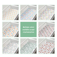 Drap de lit pour bébé en coton biologique avec taille personnalisée, élastique ajusté, CPC OEKO-TEX REACH pour matelas standard, literie pour nouveau-né