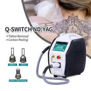 Professionele 532nm 1064nm 1320nm Nd Yag Q Switch Laser Tattoo Verwijderingsmachine