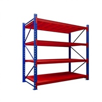 Étagères de stockage industrielles sans boulons en métal de 500 kg, avec trous diamantés, protection contre la corrosion, revêtement électrostatique en poudre