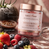 Gummies hydratantes à l'acide hyaluronique Black Tomato, complément beauté hydratant, soutien à l'hydratation de la peau, nutritionnel