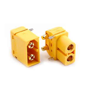 Connecteur PCB Amass Original <span class=keywords><strong>XT60PW</strong></span> à angle droit 90 degrés, plaqué or cuivre, 35A 500V, adaptateur <span class=keywords><strong>m</strong></span>âle-femelle pour alimentation - Product Image 2