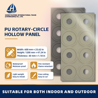 Panel Dekorasi Lingkaran PU 600x1200 Tahan Air Tahan Api untuk Pelapis Dinding Interior/Eksterior, Partisi, Dinding Fitur, Gym, Eksterior